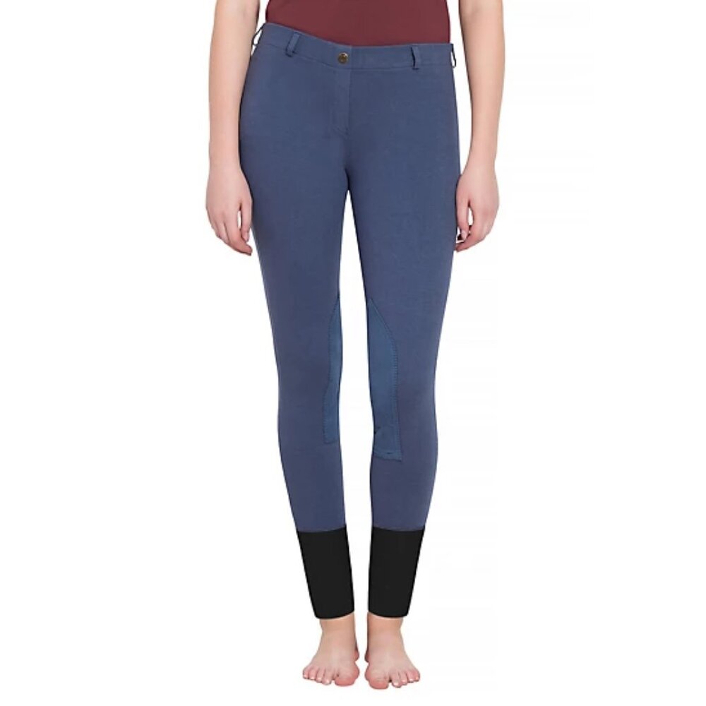 NWT TuffRider Women Size 26 Denim Equestrian Breeches Horse Riding Button Pants